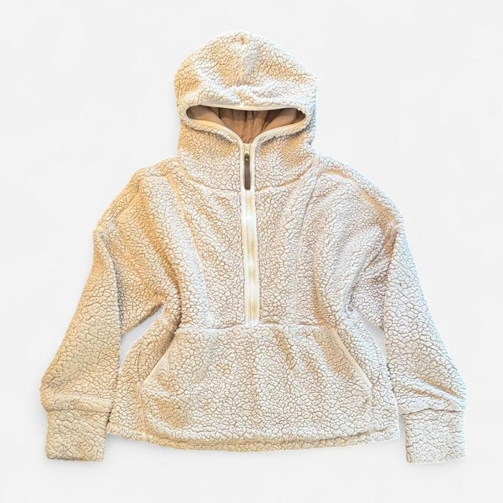 Prana cream sherpa fleece quarter zip